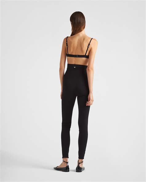 prada triangle bra|Black Stretch Jersey Bra Top .